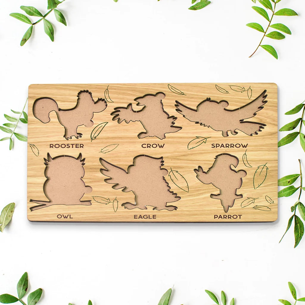Wooden Puzzle Game – Learn Bird Names