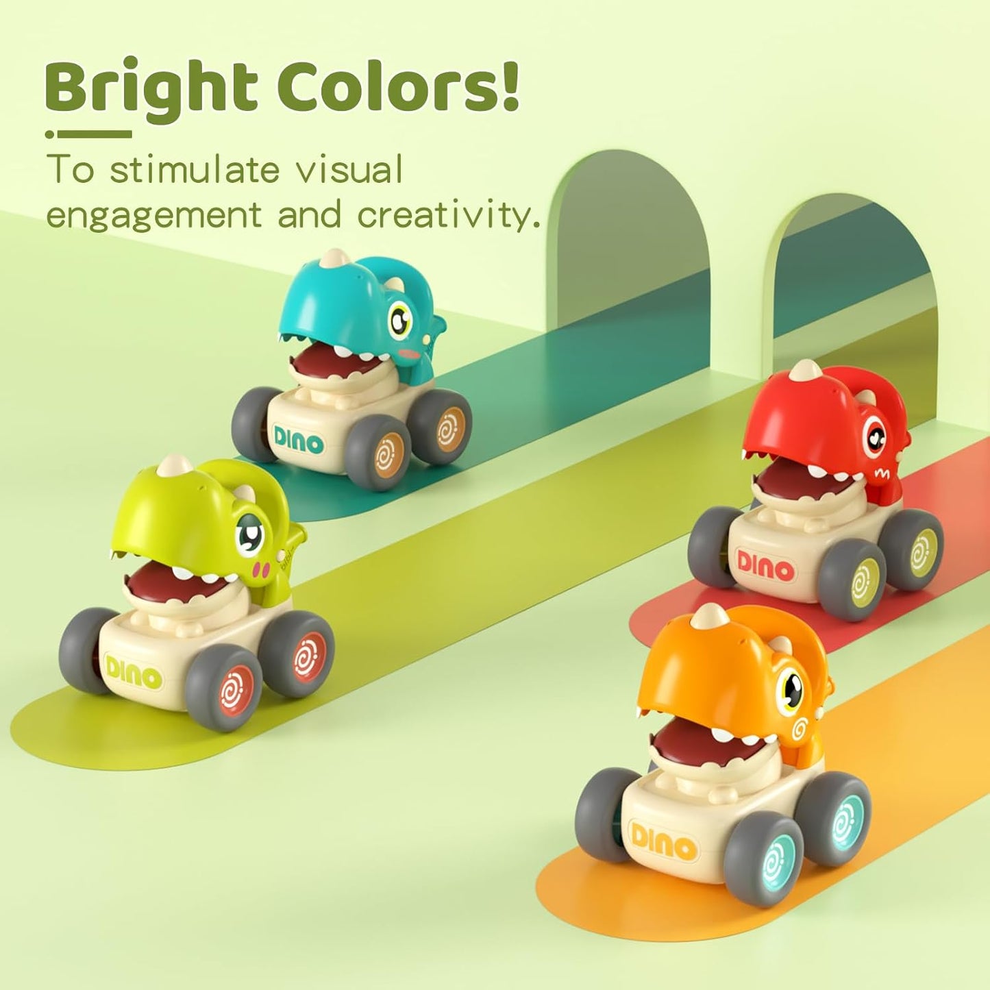 Press N Go Dino Whistle Car