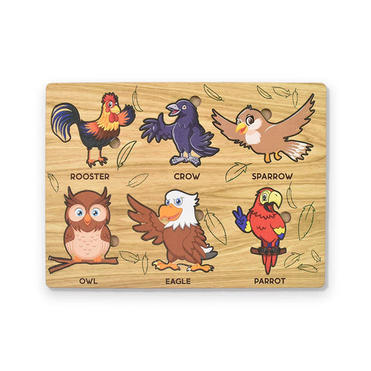 Wooden Puzzle Game – Learn Bird Names