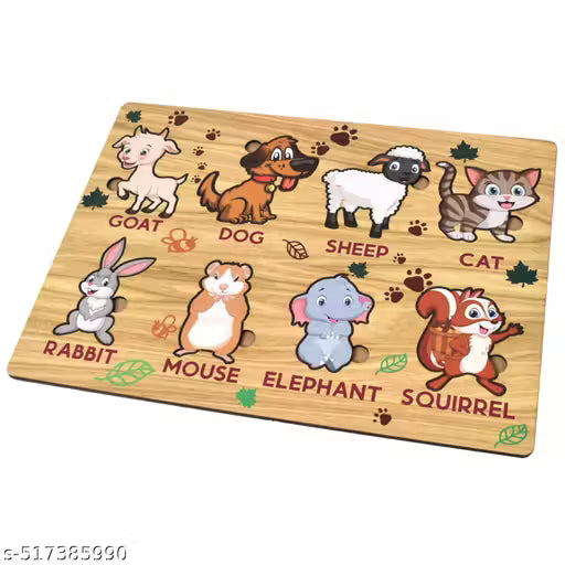 Wooden Puzzle Game – Learn Animal Names